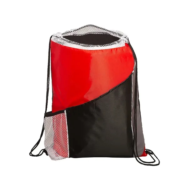 Prime Line Sprint Angled Drawstring Sports Bag With Pockets - Prime Line Sprint Angled Drawstring Sports Bag With Pockets - Image 10 of 11