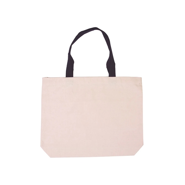 Prime Line Cotton Canvas Tote Bag with Color Accents - Prime Line Cotton Canvas Tote Bag with Color Accents - Image 1 of 13