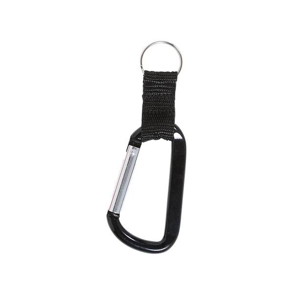 Prime Line Carabiner With Strap And Split Ring Keychain - Prime Line Carabiner With Strap And Split Ring Keychain - Image 2 of 3