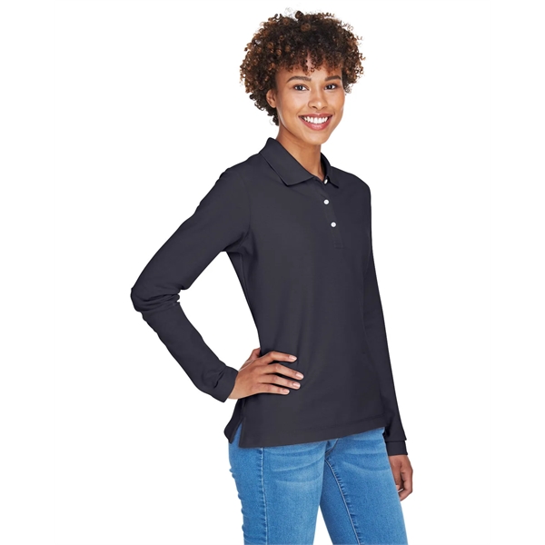 Devon & Jones Ladies' Pima Pique Long-Sleeve Polo - Devon & Jones Ladies' Pima Pique Long-Sleeve Polo - Image 52 of 54