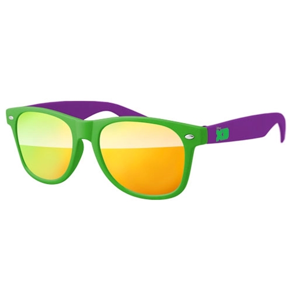 Kids 2-Tone Retro Mirror Sunglasses w/1-color imprint - Kids 2-Tone Retro Mirror Sunglasses w/1-color imprint - Image 0 of 2