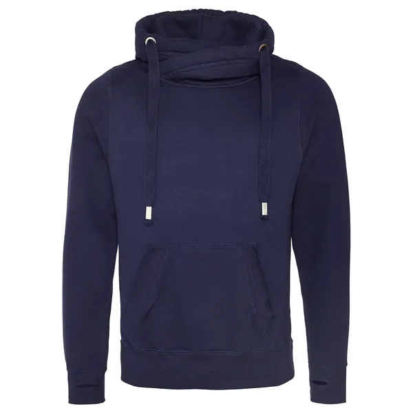 AWDis Men's Heavyweight Cross Over Neck Hooded Sweatshirt - AWDis Men's Heavyweight Cross Over Neck Hooded Sweatshirt - Image 6 of 10