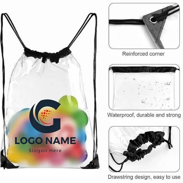 Clear Stadium Drawstring Backpack - Clear Stadium Drawstring Backpack - Image 1 of 1