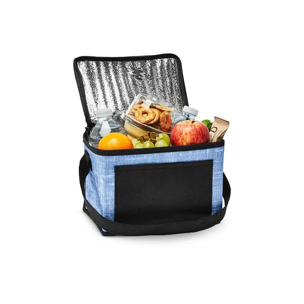 Denim Pattern Non-Woven 6-Pack Lunch Cooler Bag - Denim Pattern Non-Woven 6-Pack Lunch Cooler Bag - Image 4 of 11