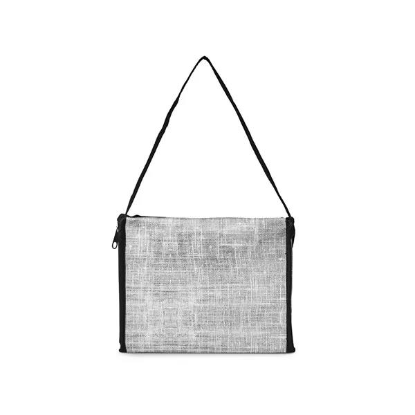 Denim Pattern Non-Woven 6-Pack Lunch Cooler Bag - Denim Pattern Non-Woven 6-Pack Lunch Cooler Bag - Image 6 of 11