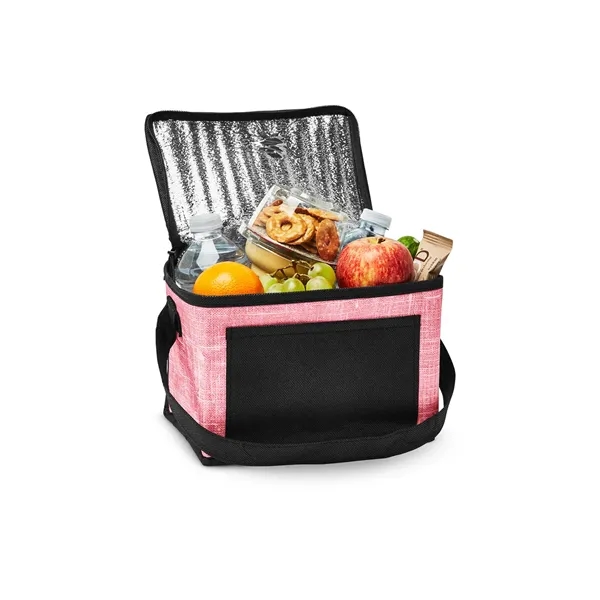 Denim Pattern Non-Woven 6-Pack Lunch Cooler Bag - Denim Pattern Non-Woven 6-Pack Lunch Cooler Bag - Image 9 of 11