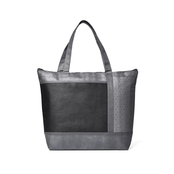 Hexagon Pattern Non-Woven Cooler Tote Bag - Hexagon Pattern Non-Woven Cooler Tote Bag - Image 1 of 9