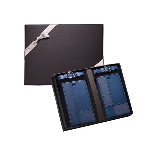 Leeman Tuscany™ Duo-Textured Luggage Tags Gift Set - Leeman Tuscany™ Duo-Textured Luggage Tags Gift Set - Image 1 of 3