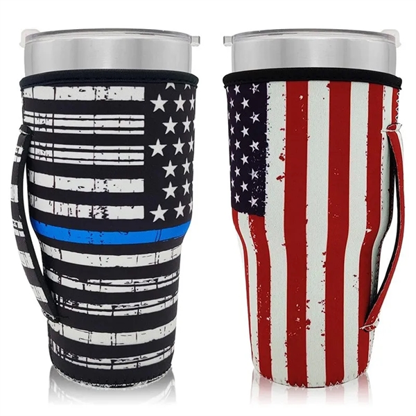 Reusable Neoprene Insulated Can Sleeve with Handle - Reusable Neoprene Insulated Can Sleeve with Handle - Image 1 of 4