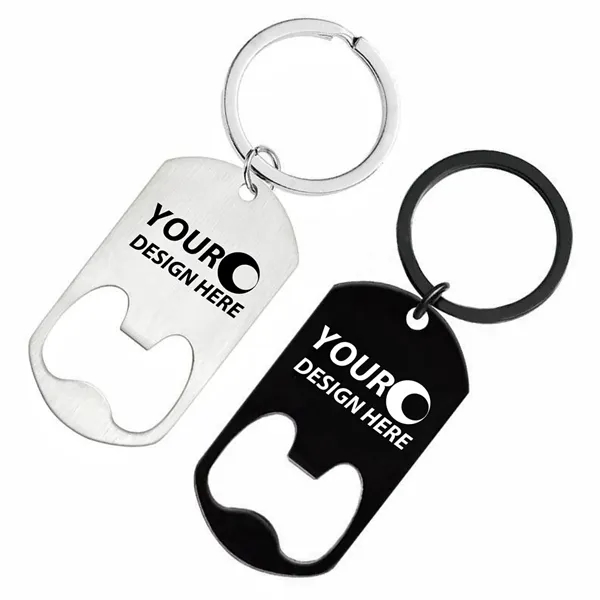 Metal Bottle Opener Keychain - Metal Bottle Opener Keychain - Image 0 of 1