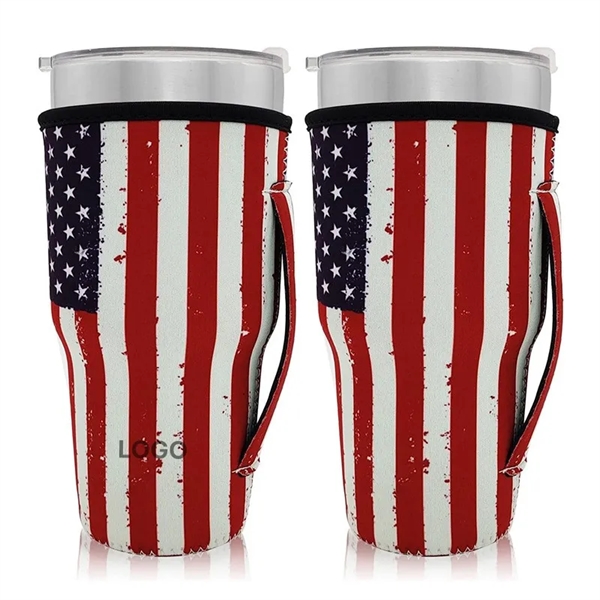 Reusable Neoprene Insulated Can Sleeve with Handle - Reusable Neoprene Insulated Can Sleeve with Handle - Image 0 of 4