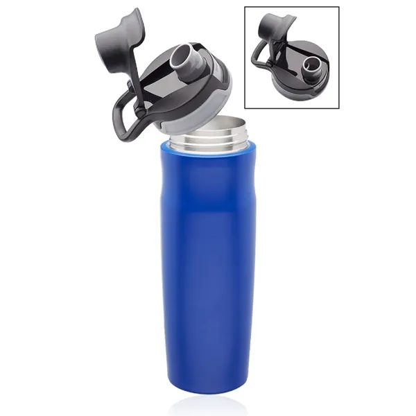 Stainless Steel Insulated Water Bottle with Flip Lid, 20 oz. - Stainless Steel Insulated Water Bottle with Flip Lid, 20 oz. - Image 2 of 4