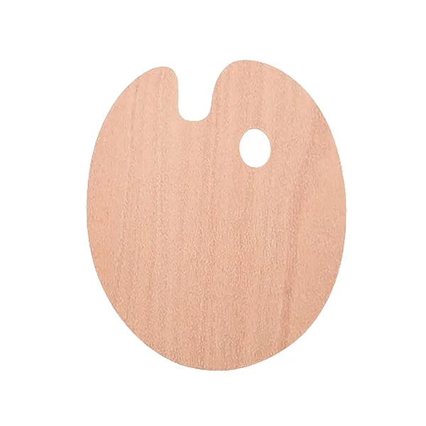 Wooden Oval-Shaped Artist Painting Palette - Wooden Oval-Shaped Artist Painting Palette - Image 1 of 1