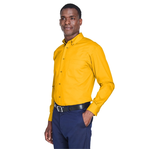 Harriton Men's Easy Blend™ Long-Sleeve Twill Shirt with S... - Harriton Men's Easy Blend™ Long-Sleeve Twill Shirt with S... - Image 93 of 135