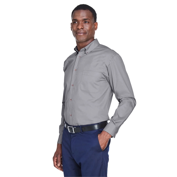 Harriton Men's Easy Blend™ Long-Sleeve Twill Shirt with S... - Harriton Men's Easy Blend™ Long-Sleeve Twill Shirt with S... - Image 114 of 135
