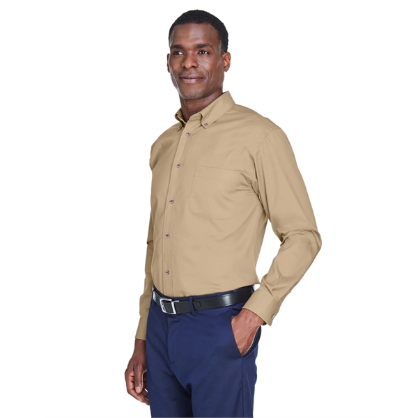 Harriton Men's Easy Blend™ Long-Sleeve Twill Shirt with S... - Harriton Men's Easy Blend™ Long-Sleeve Twill Shirt with S... - Image 125 of 135