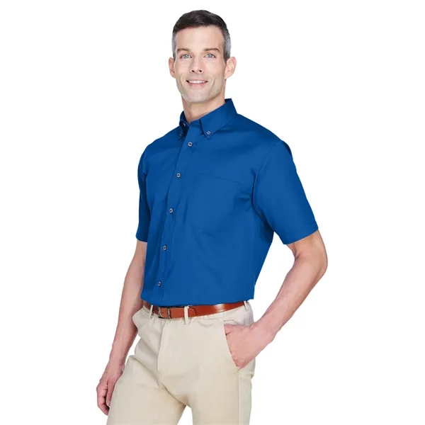 Harriton Men's Easy Blend™ Short-Sleeve Twill Shirt with ... - Harriton Men's Easy Blend™ Short-Sleeve Twill Shirt with ... - Image 34 of 46