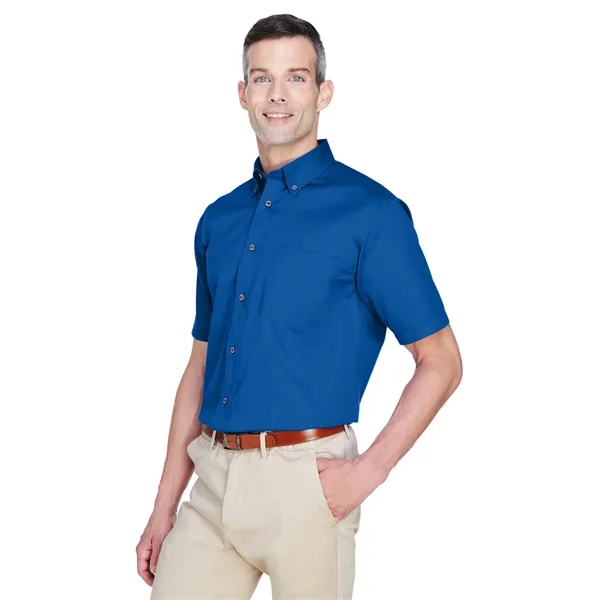 Harriton Men's Easy Blend™ Short-Sleeve Twill Shirt with ... - Harriton Men's Easy Blend™ Short-Sleeve Twill Shirt with ... - Image 33 of 46