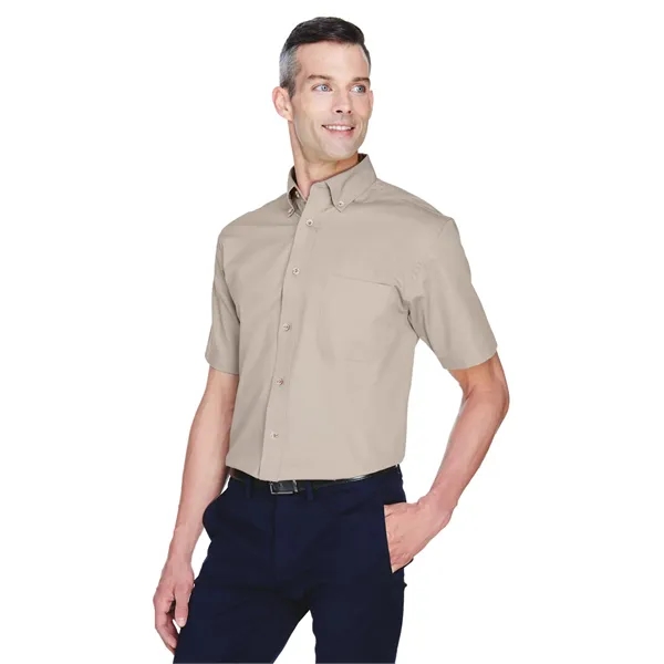 Harriton Men's Easy Blend™ Short-Sleeve Twill Shirt with ... - Harriton Men's Easy Blend™ Short-Sleeve Twill Shirt with ... - Image 38 of 46