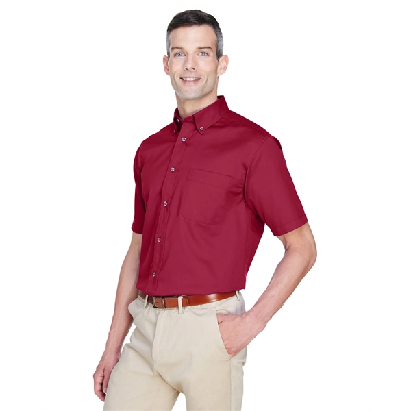 Harriton Men's Easy Blend™ Short-Sleeve Twill Shirt with ... - Harriton Men's Easy Blend™ Short-Sleeve Twill Shirt with ... - Image 44 of 46