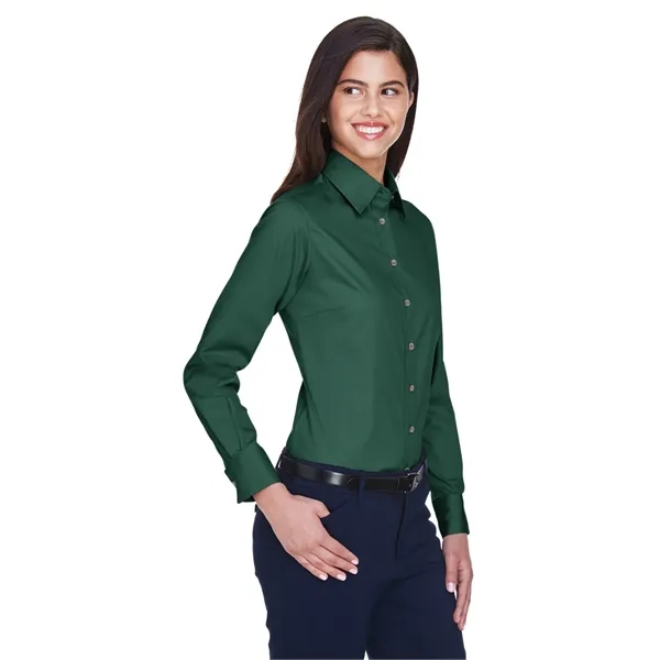 Harriton Ladies' Easy Blend™ Long-Sleeve Twill Shirt with... - Harriton Ladies' Easy Blend™ Long-Sleeve Twill Shirt with... - Image 120 of 146