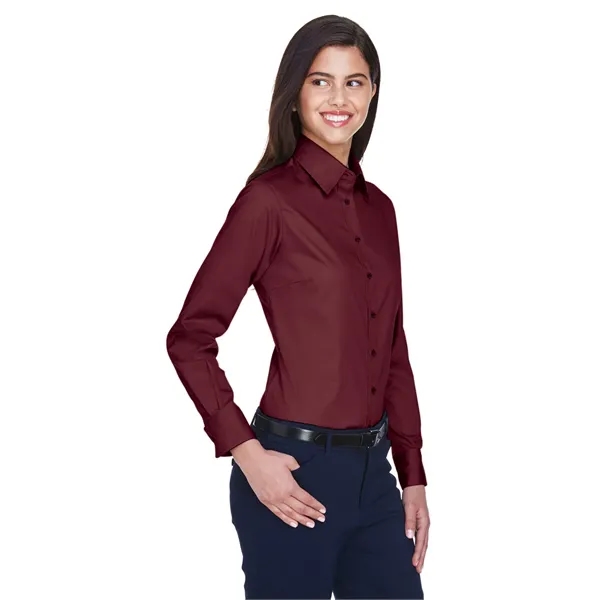 Harriton Ladies' Easy Blend™ Long-Sleeve Twill Shirt with... - Harriton Ladies' Easy Blend™ Long-Sleeve Twill Shirt with... - Image 141 of 146