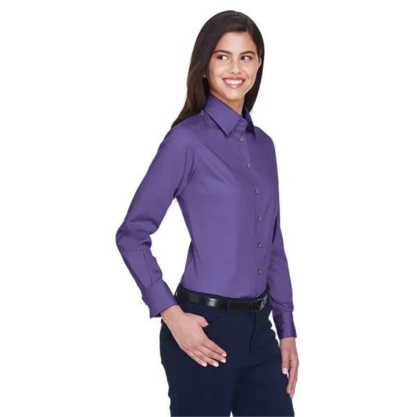 Harriton Ladies' Easy Blend™ Long-Sleeve Twill Shirt with... - Harriton Ladies' Easy Blend™ Long-Sleeve Twill Shirt with... - Image 144 of 146