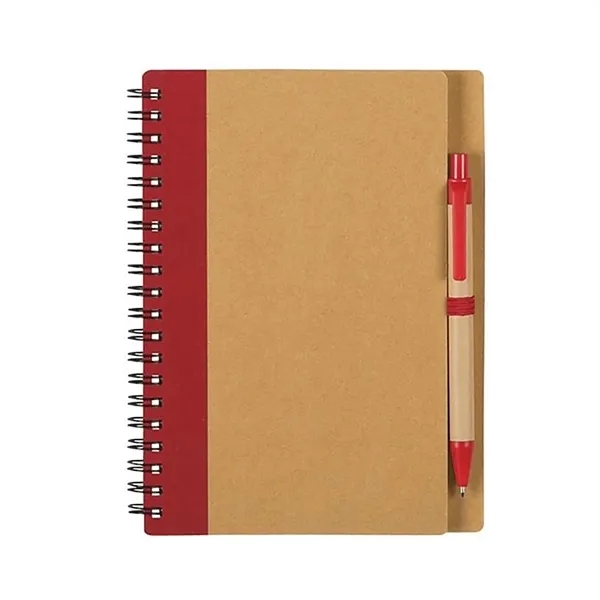 Spiral Binding Kraft Notebook with Pen - Spiral Binding Kraft Notebook with Pen - Image 5 of 6