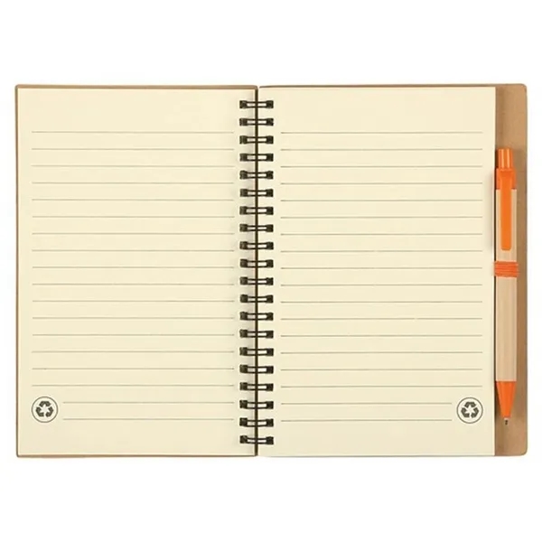 Spiral Binding Kraft Notebook with Pen - Spiral Binding Kraft Notebook with Pen - Image 6 of 6