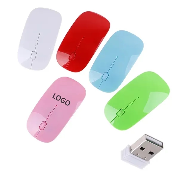 Flat 2.4G Wireless Optical Mouse With Mini Receiver - Flat 2.4G Wireless Optical Mouse With Mini Receiver - Image 1 of 1