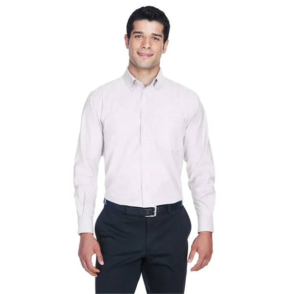 Harriton Men's Long-Sleeve Oxford with Stain-Release - Harriton Men's Long-Sleeve Oxford with Stain-Release - Image 13 of 30