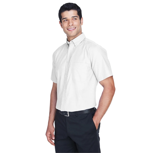 Harriton Men's Short-Sleeve Oxford with Stain-Release - Harriton Men's Short-Sleeve Oxford with Stain-Release - Image 12 of 30