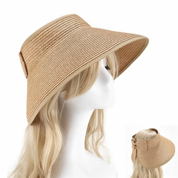 Women Foldable Visor Wide Brim Sun Hat - Women Foldable Visor Wide Brim Sun Hat - Image 0 of 1