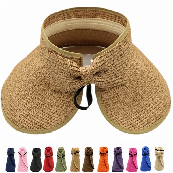 Women Foldable Visor Wide Brim Sun Hat - Women Foldable Visor Wide Brim Sun Hat - Image 1 of 1