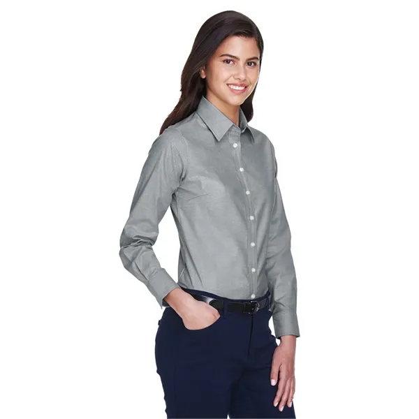 Harriton Ladies' Long-Sleeve Oxford with Stain-Release - Harriton Ladies' Long-Sleeve Oxford with Stain-Release - Image 32 of 34