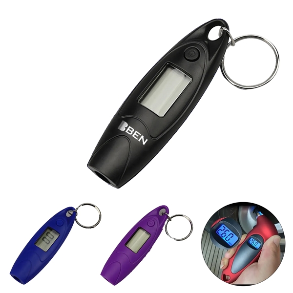 Mini High-Precision Digital Tire Pressure Gauge Keychain - Mini High-Precision Digital Tire Pressure Gauge Keychain - Image 0 of 4