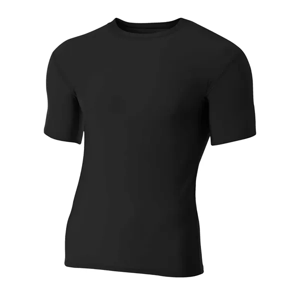 A4 Adult Polyester Spandex Short Sleeve Compression T-Shirt - A4 Adult Polyester Spandex Short Sleeve Compression T-Shirt - Image 12 of 17