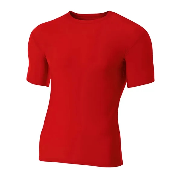 A4 Adult Polyester Spandex Short Sleeve Compression T-Shirt - A4 Adult Polyester Spandex Short Sleeve Compression T-Shirt - Image 15 of 17