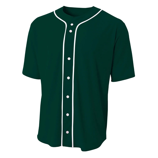 A4 Short Sleeve Full Button Baseball Top - A4 Short Sleeve Full Button Baseball Top - Image 14 of 68