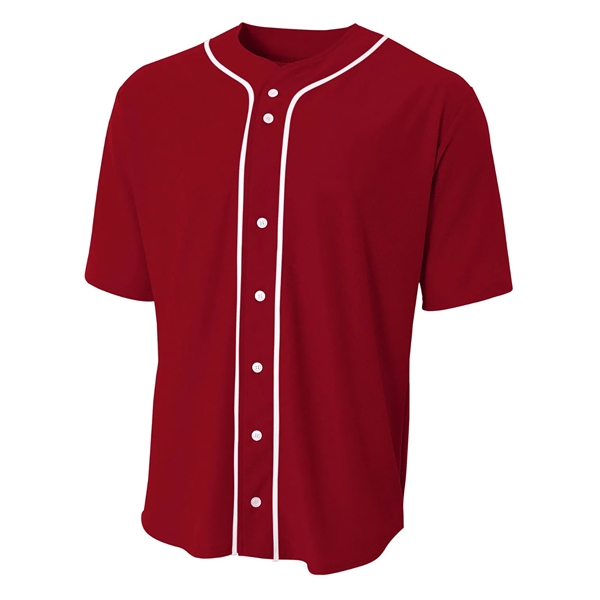 A4 Short Sleeve Full Button Baseball Top - A4 Short Sleeve Full Button Baseball Top - Image 17 of 68