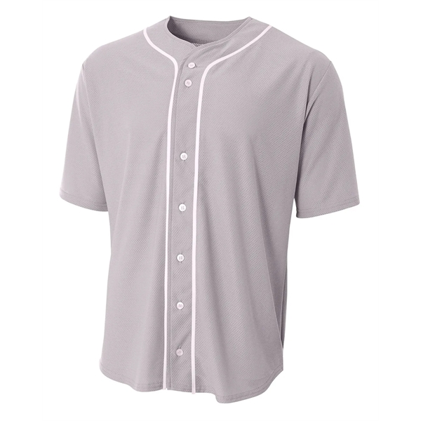 A4 Short Sleeve Full Button Baseball Top - A4 Short Sleeve Full Button Baseball Top - Image 27 of 68