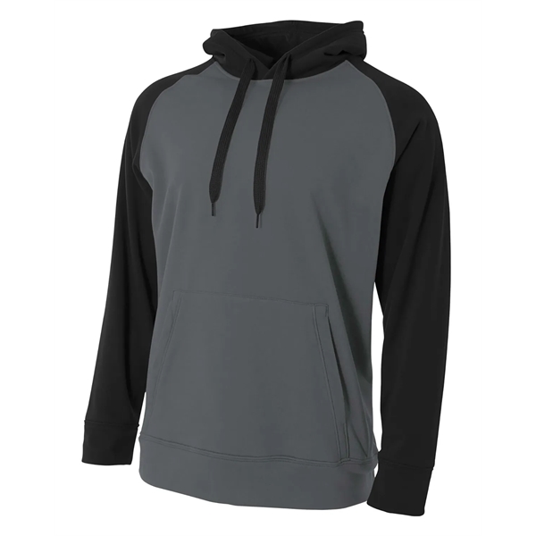 A4 Men's Color Block Tech Fleece Hoodie - A4 Men's Color Block Tech Fleece Hoodie - Image 1 of 2