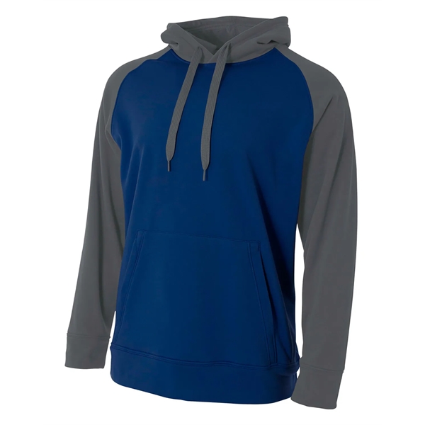 A4 Men's Color Block Tech Fleece Hoodie - A4 Men's Color Block Tech Fleece Hoodie - Image 2 of 2