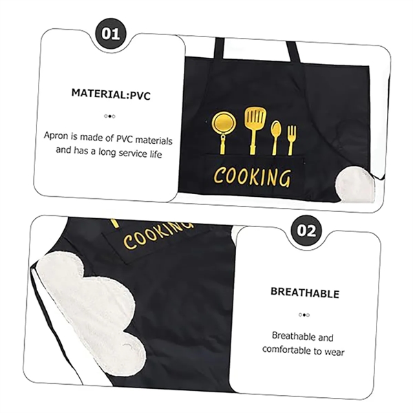 Waterproof and Oil Proof Cooking Apron - Waterproof and Oil Proof Cooking Apron - Image 6 of 7