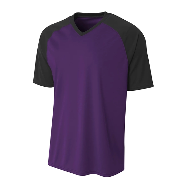 A4 Youth Polyester V-Neck Strike Jersey with Contrast Sle... - A4 Youth Polyester V-Neck Strike Jersey with Contrast Sle... - Image 31 of 31