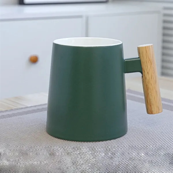 Ceramic Mug With Wooden Handle - Ceramic Mug With Wooden Handle - Image 1 of 6