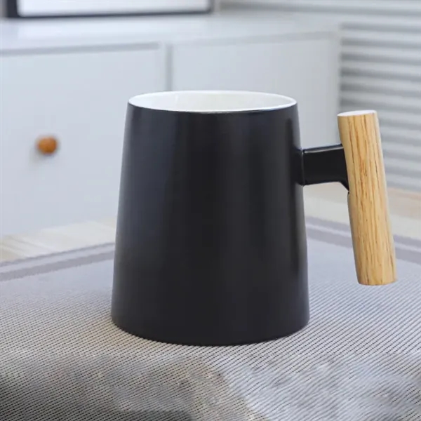 Ceramic Mug With Wooden Handle - Ceramic Mug With Wooden Handle - Image 2 of 6