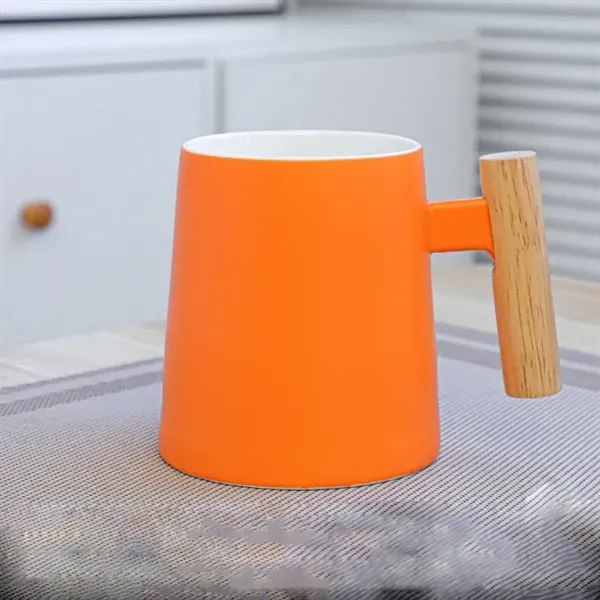 Ceramic Mug With Wooden Handle - Ceramic Mug With Wooden Handle - Image 3 of 6