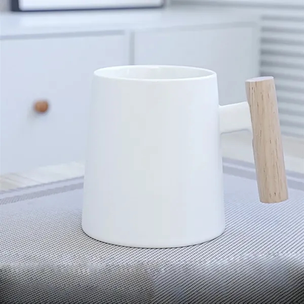 Ceramic Mug With Wooden Handle - Ceramic Mug With Wooden Handle - Image 4 of 6