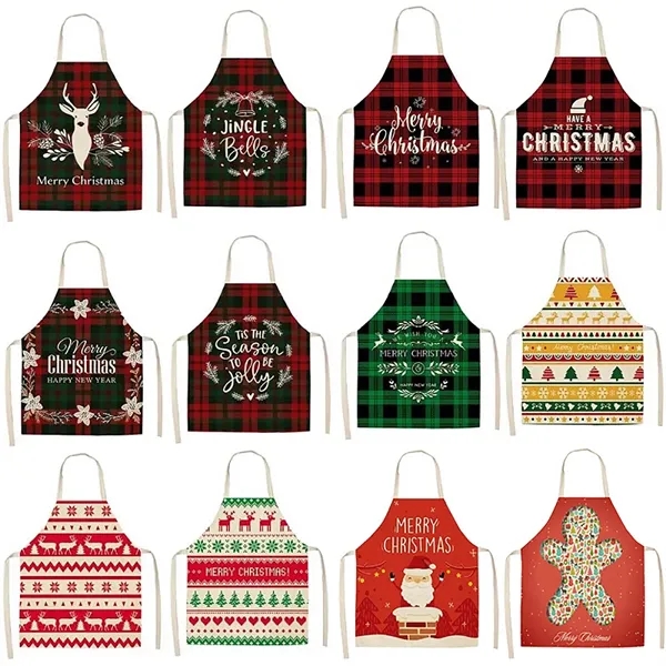 Christmas Kitchen Cooking Aprons - Christmas Kitchen Cooking Aprons - Image 2 of 3